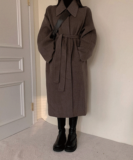 울90% 핸드메이드 로더 싱글 히든롱 겨울 코트 (2color)